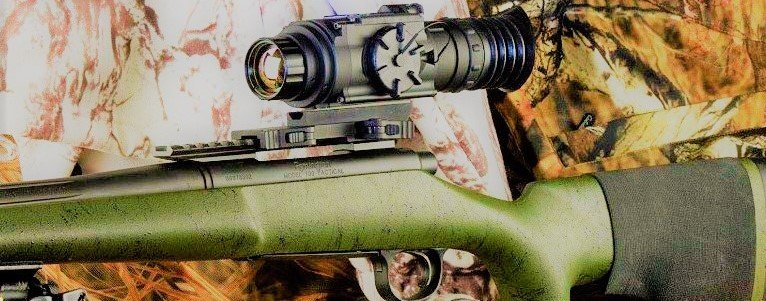 thermal scope mounted on a rifle